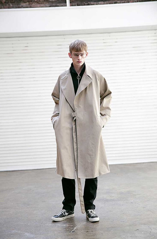 メスノウン(MASSNOUN) D OVERSIZED RAGLAN TRENCH COAT MSECT001-BG+strap
