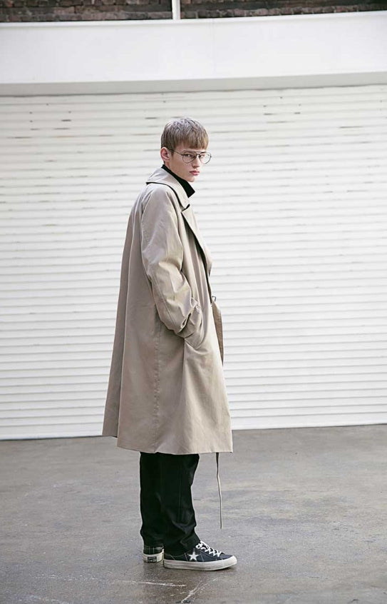 メスノウン(MASSNOUN) D OVERSIZED RAGLAN TRENCH COAT MSECT001-BG
