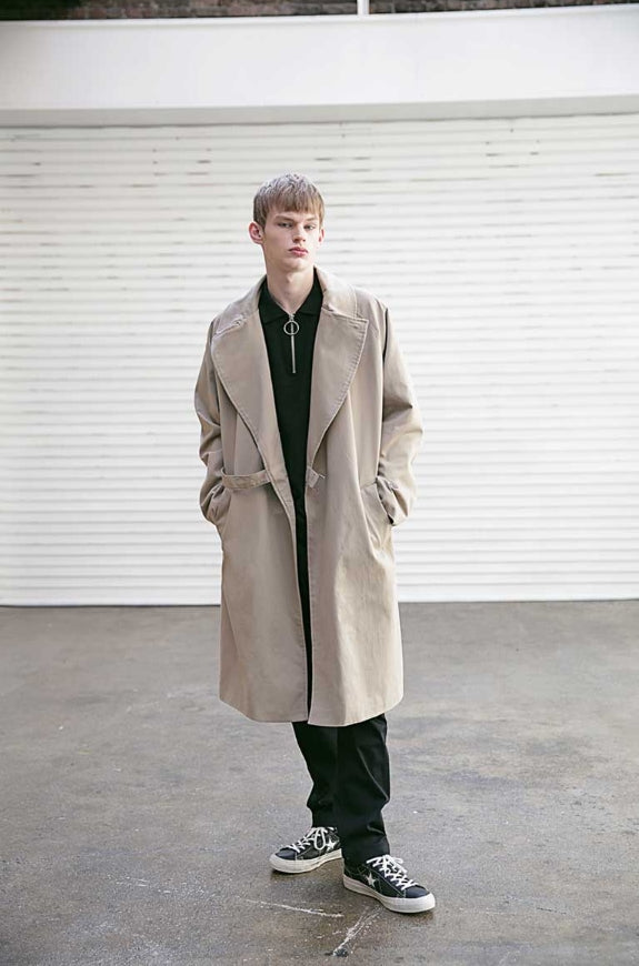 メスノウン(MASSNOUN) D OVERSIZED RAGLAN TRENCH COAT MSECT001-BG
