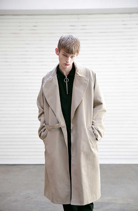 メスノウン(MASSNOUN) D OVERSIZED RAGLAN TRENCH COAT MSECT001-BG