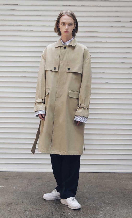 メスノウン(MASSNOUN) D-HIDEN SINGLE TRENCH COAT MFECT001-BG
