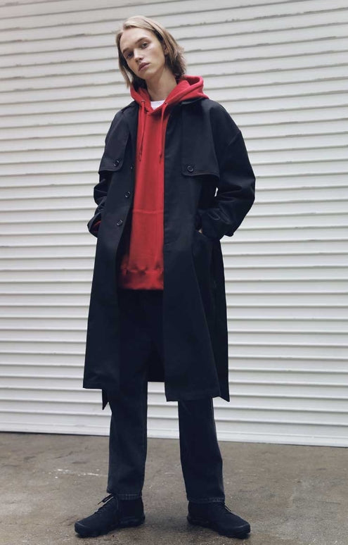 メスノウン(MASSNOUN) D-HIDEN SINGLE TRENCH COAT MFECT001-BK