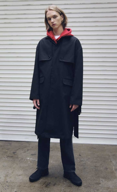 メスノウン(MASSNOUN) D-HIDEN SINGLE TRENCH COAT MFECT001-BK