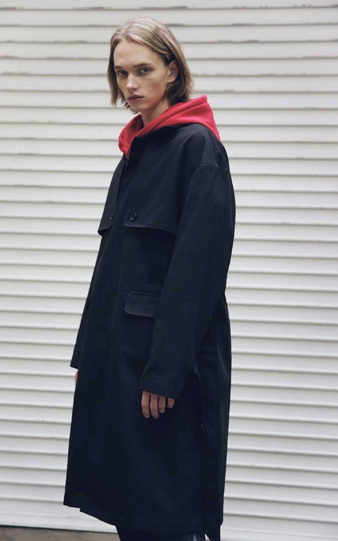 メスノウン(MASSNOUN) D-HIDEN SINGLE TRENCH COAT MFECT001-BK