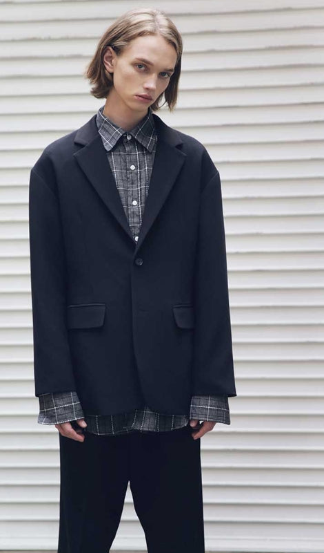 メスノウン(MASSNOUN) SB SINGLE OVERSIZED JACKET MFEJK001-BK
