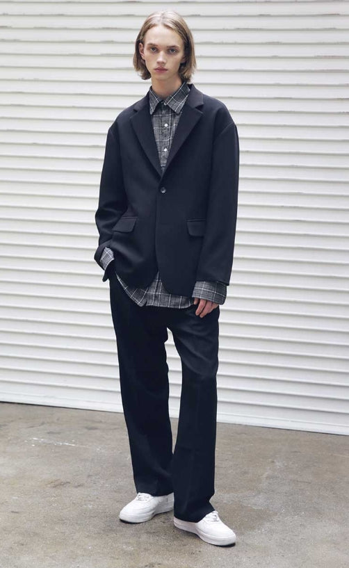 メスノウン(MASSNOUN) SB SINGLE OVERSIZED JACKET MFEJK001-BK