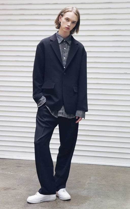 メスノウン(MASSNOUN) SB SINGLE OVERSIZED JACKET MFEJK001-BK