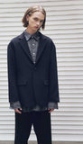 メスノウン(MASSNOUN) SB SINGLE OVERSIZED JACKET MFEJK001-BK