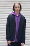 メスノウン(MASSNOUN) COLLARLESS HOOK JACKET MFEJK003-BK
