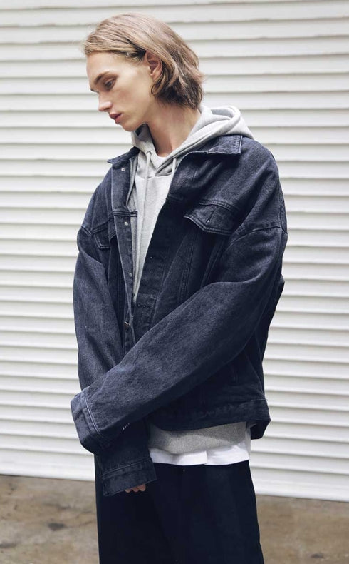 メスノウン(MASSNOUN) SB OVERSIZED DENIM JACKET MFEJK004-BK