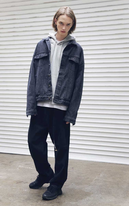 メスノウン(MASSNOUN) SB OVERSIZED DENIM JACKET MFEJK004-BK