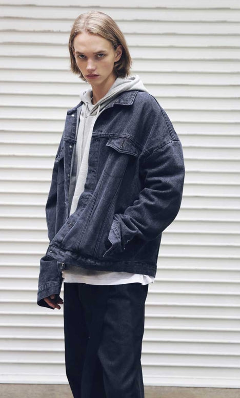 メスノウン(MASSNOUN) SB OVERSIZED DENIM JACKET MFEJK004-BK