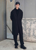 メスノウン(MASSNOUN) DROP SHOULDER OVERSIZED SINGLE COAT MFECT002-BK