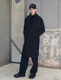 メスノウン(MASSNOUN) DROP SHOULDER OVERSIZED SINGLE COAT MFECT002-BK
