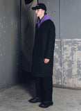 メスノウン(MASSNOUN) DROP SHOULDER OVERSIZED SINGLE COAT MFECT002-BK