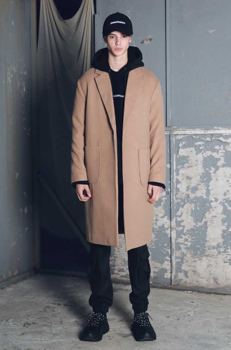 メスノウン(MASSNOUN) DROP SHOULDER OVERSIZED SINGLE COAT MFECT002-CM