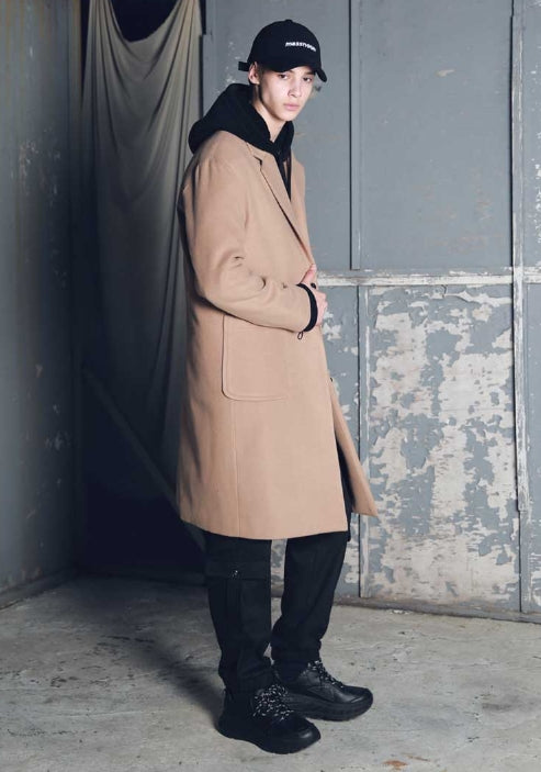 メスノウン(MASSNOUN) DROP SHOULDER OVERSIZED SINGLE COAT MFECT002-CM