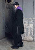 メスノウン(MASSNOUN) DOUBLE OVERSIZED SUBJECT BELT WOOL COAT MFECT003-BK