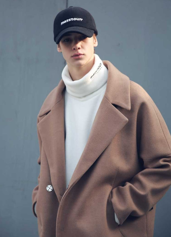 メスノウン(MASSNOUN) DOUBLE OVERSIZED SUBJECT BELT WOOL COAT MFECT003-CM