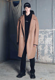 メスノウン(MASSNOUN) DOUBLE OVERSIZED SUBJECT BELT WOOL COAT MFECT003-CM