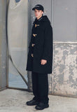 メスノウン(MASSNOUN) HEAVY OVERSIZED WOOL DUFFLE COAT MFECT004-BK