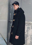 メスノウン(MASSNOUN) HEAVY OVERSIZED WOOL DUFFLE COAT MFECT004-BK