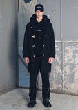 メスノウン(MASSNOUN) HEAVY OVERSIZED WOOL DUFFLE COAT MFECT004-BK