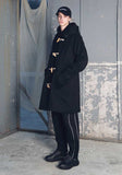 メスノウン(MASSNOUN) HEAVY OVERSIZED WOOL DUFFLE COAT MFECT004-BK