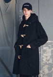 メスノウン(MASSNOUN) HEAVY OVERSIZED WOOL DUFFLE COAT MFECT004-BK