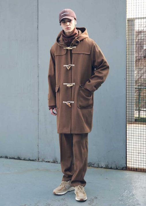 メスノウン(MASSNOUN) HEAVY OVERSIZED WOOL DUFFLE COAT MFECT004-BR