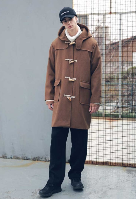 メスノウン(MASSNOUN) HEAVY OVERSIZED WOOL DUFFLE COAT MFECT004-BR