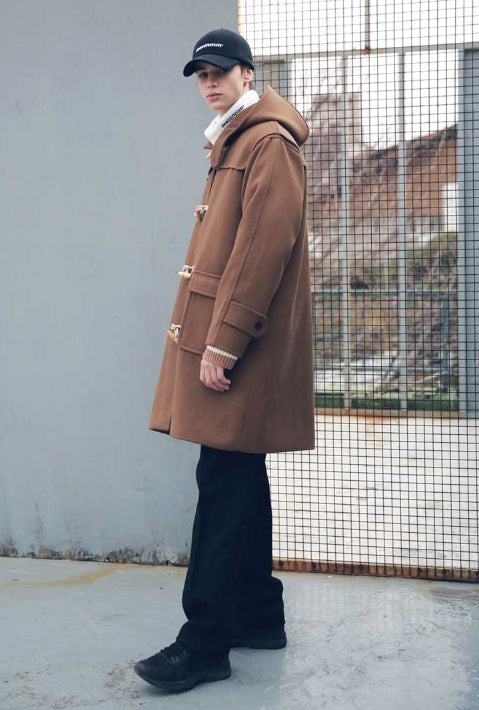 メスノウン(MASSNOUN) HEAVY OVERSIZED WOOL DUFFLE COAT MFECT004-BR