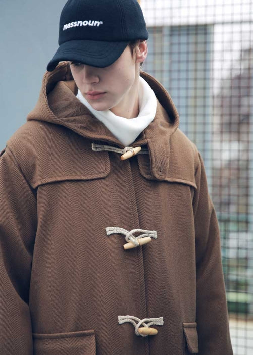 メスノウン(MASSNOUN) HEAVY OVERSIZED WOOL DUFFLE COAT MFECT004-BR