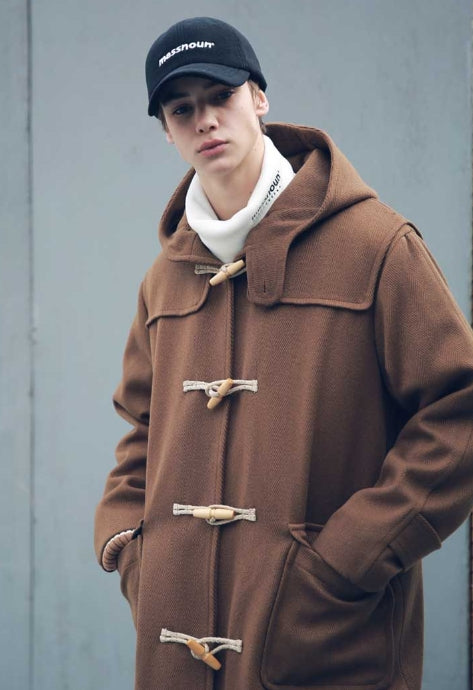 メスノウン(MASSNOUN) HEAVY OVERSIZED WOOL DUFFLE COAT MFECT004-BR
