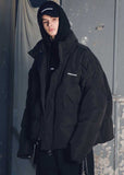 メスノウン(MASSNOUN) SL LOGO REFLECTIVE OVERSIZED PADDING JUMPER MFEPD001-BK