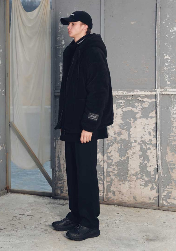 メスノウン(MASSNOUN) DOUBLE SOFT WOOL GASMASK II SHORT JUMPER MFEPD002-BK
