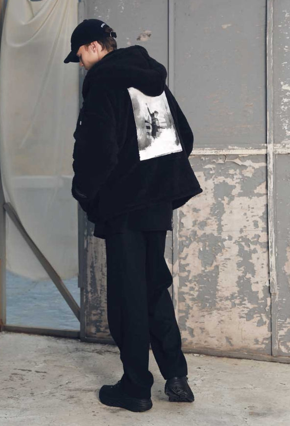 メスノウン(MASSNOUN) DOUBLE SOFT WOOL GASMASK II SHORT JUMPER MFEPD002-BK