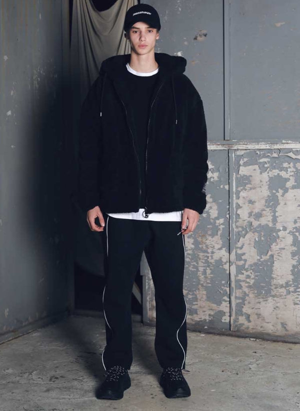 メスノウン(MASSNOUN) DOUBLE SOFT WOOL GASMASK II SHORT JUMPER MFEPD002-BK