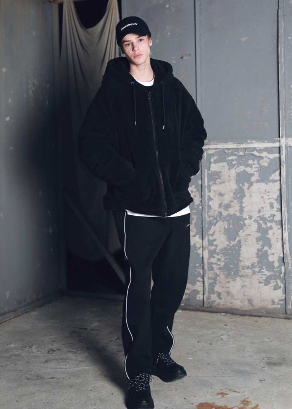 メスノウン(MASSNOUN) DOUBLE SOFT WOOL GASMASK II SHORT JUMPER MFEPD002-BK