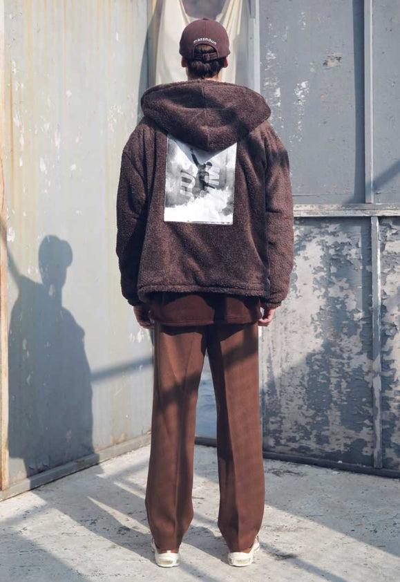 メスノウン(MASSNOUN) DOUBLE SOFT WOOL GASMASK II SHORT JUMPER MFEPD002-BR