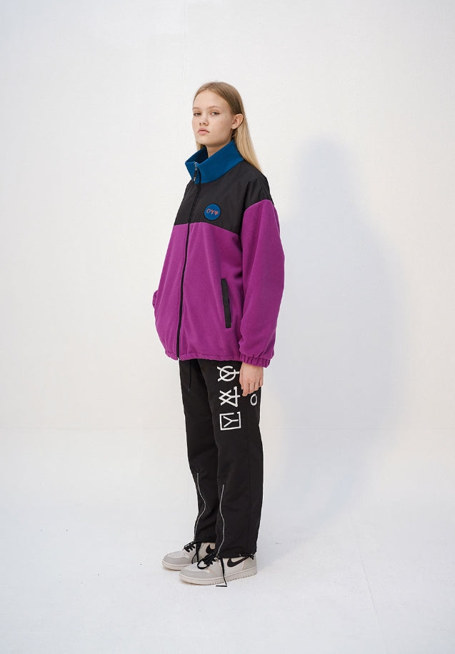 オーワイ(OY) LOGO FLEECE JUMPER - PURPLE