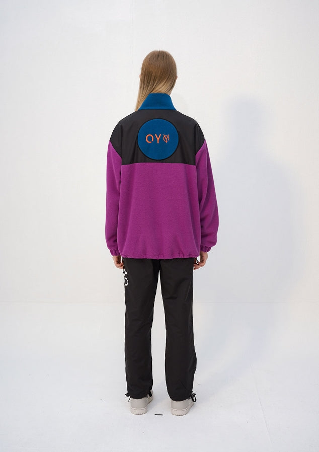 オーワイ(OY) LOGO FLEECE JUMPER - PURPLE