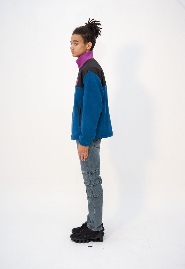 オーワイ(OY) LOGO FLEECE JUMPER - BLUE GREEN
