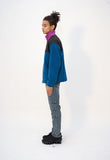 オーワイ(OY) LOGO FLEECE JUMPER - BLUE GREEN