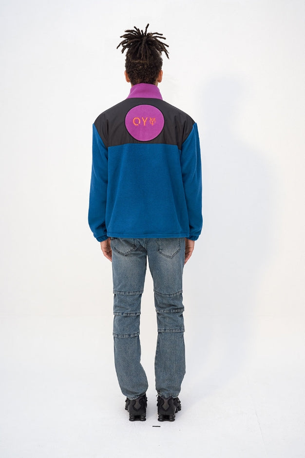 オーワイ(OY) LOGO FLEECE JUMPER - BLUE GREEN