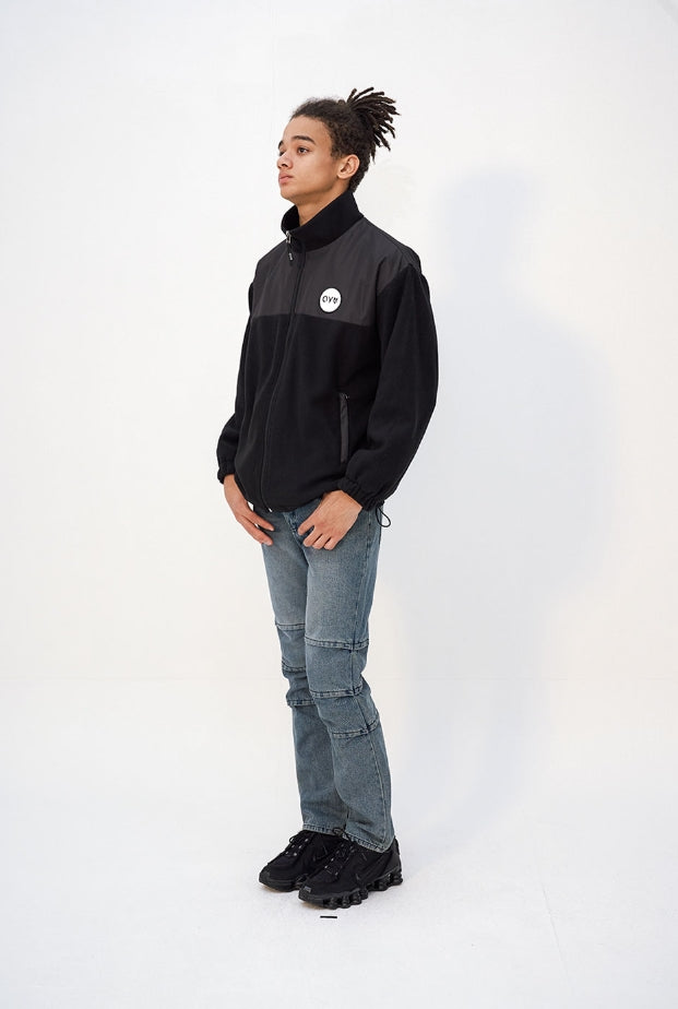 オーワイ(OY) LOGO FLEECE JUMPER - BLACK