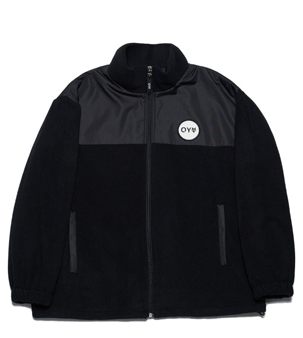 オーワイ(OY) LOGO FLEECE JUMPER - BLACK