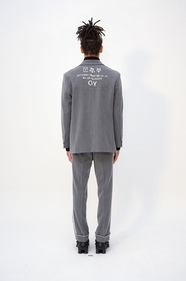 オーワイ(OY) TRIPLE LOGO BLAZER - GREY