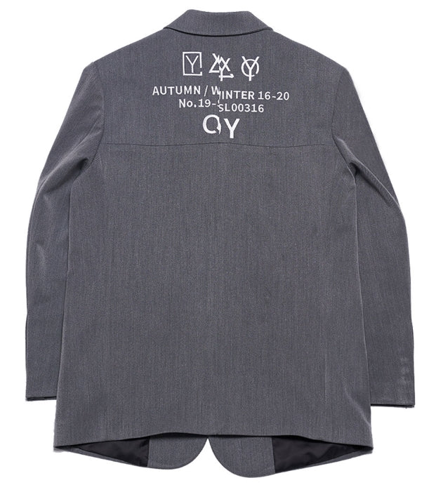 オーワイ(OY) TRIPLE LOGO BLAZER - GREY