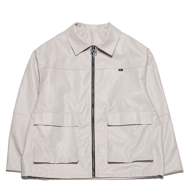 オーワイ(OY) LEATHER JACKET - BEIGE